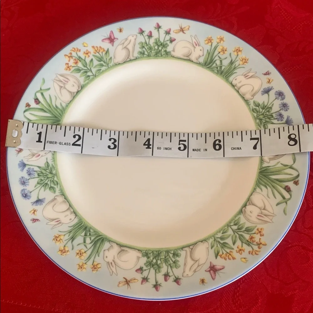 Tiffany & Co. Blue and Green Botanical Easter kids Plate 2003 meadows